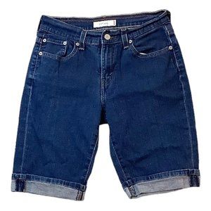 Levi's 515 Bermuda Jean Shorts Women's Size 6 Cuffed Stretch